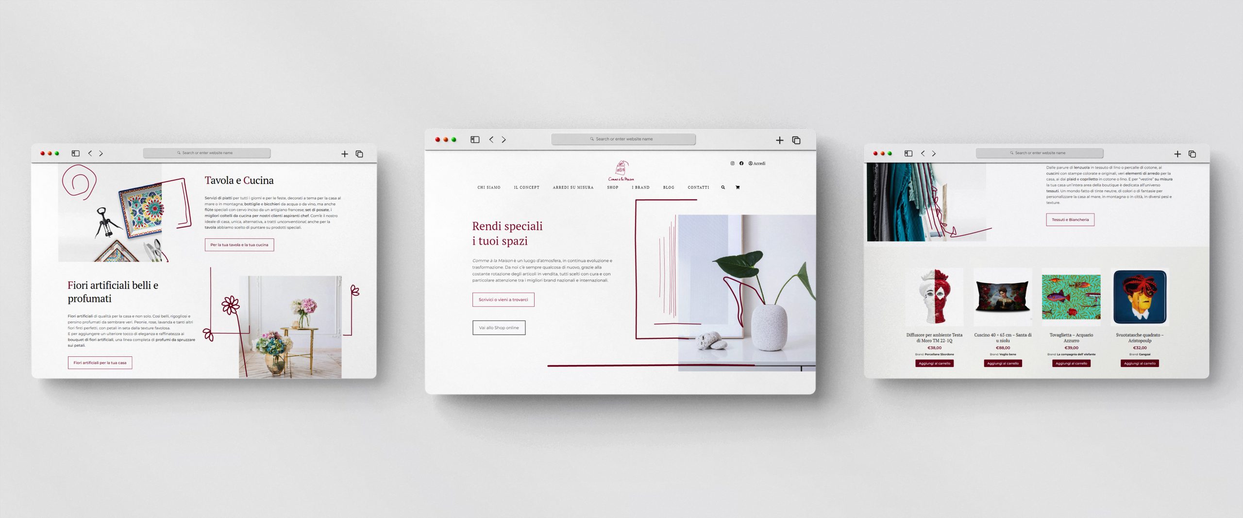 web page mockup