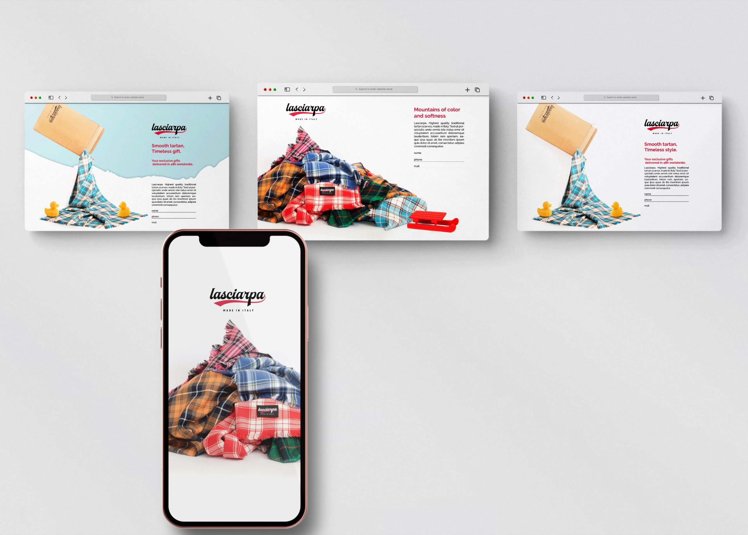 web page mockup